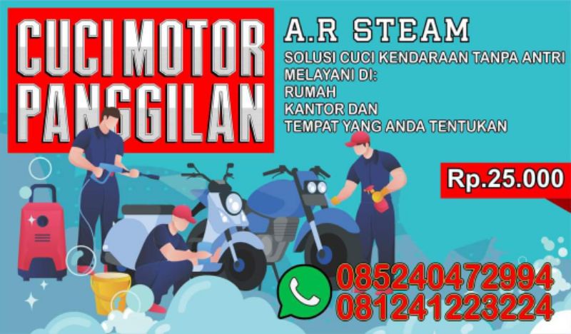 AR Steam, Cuci Motor dan Mobil Panggilan  Hadir di Bulukumba 