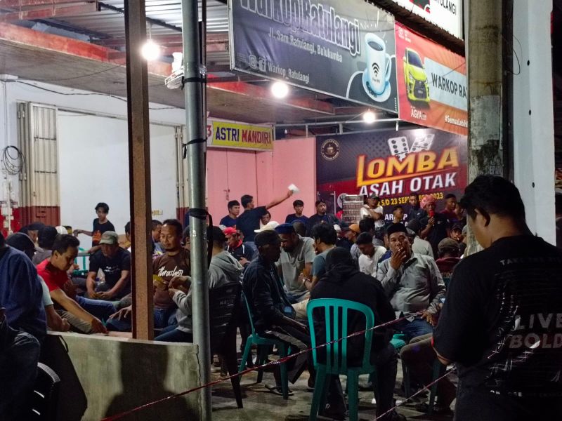 Malam Pertama Lomba Domino HUT Warkop Ratulangi Diikuti Ratusan Peserta