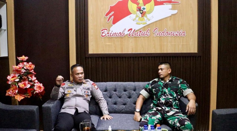 Dandim Bone dan Kabag Ops Brimob Polda Sulsel Bertemu Khusus, Ini yang Dibahas   