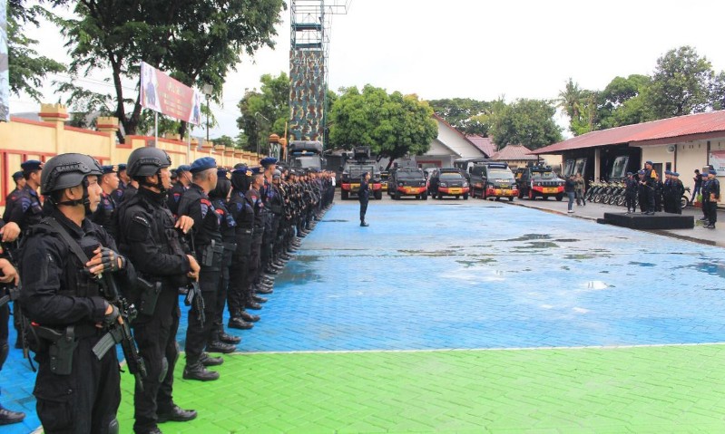 Personel Satbrimob Polda Sulsel Siap Amankan Natal dan Tahun Baru 2025