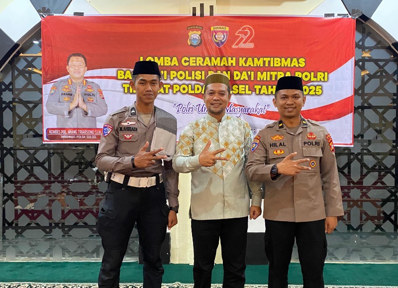 Anggota Polisi Lalulintas di Bulukumba Juara 1 Lomba Da'i Polri