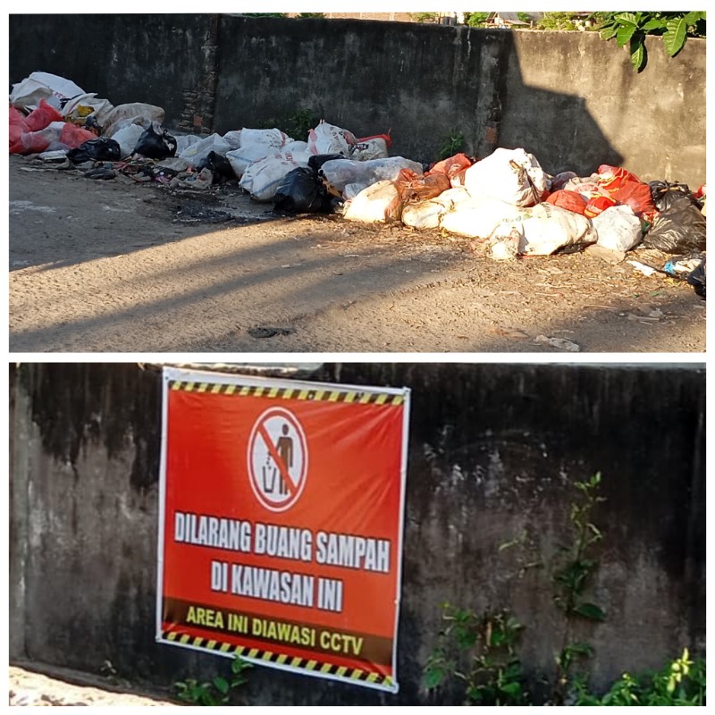 Bau Busuk Tumpukan Sampah Sekitar Pasar Sentral Bulukumba