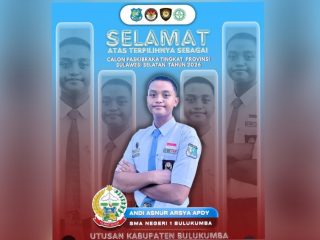Andi Asnur, Pelajar Kelahiran Bontonyeleng Terpilih Calon Paskibraka Tingkat Provinsi 